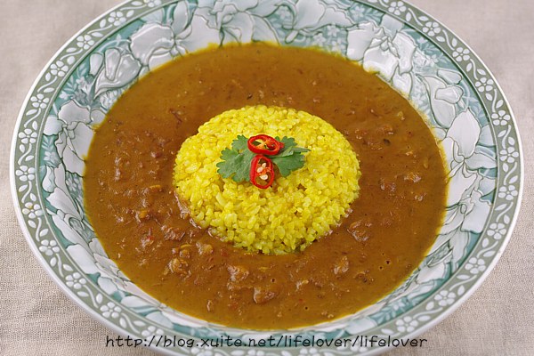 印度咖哩肉醬飯+烤餅 印度咖哩肉醬飯+烤餅