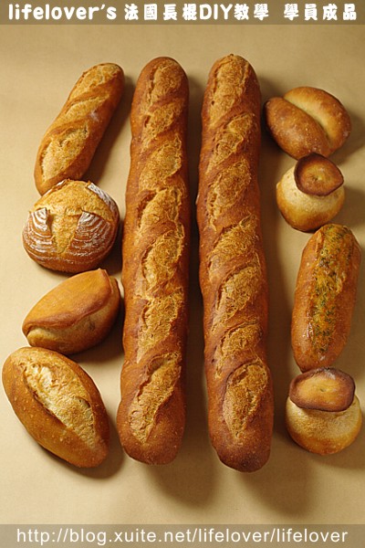 20101222 lifelover’s法國麵包baguette DIY教學學員成品~