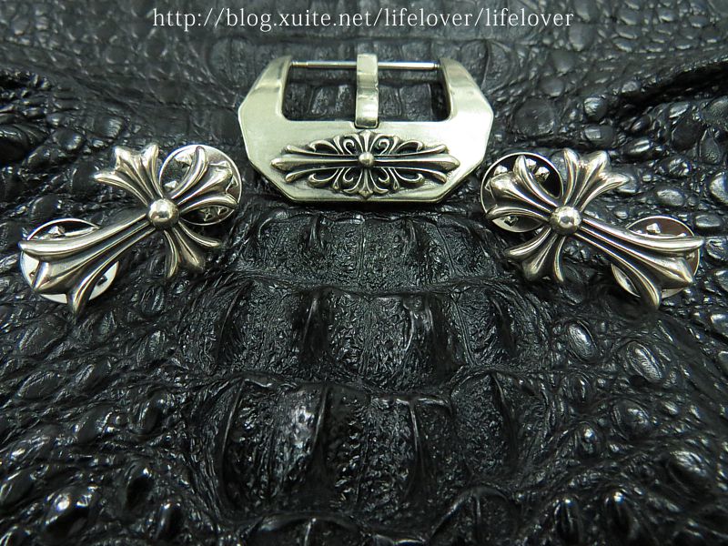 真鱷魚皮 + 真Chrome Hearts 銀飾 >> 幫客戶製作成錶帶 (製作中)